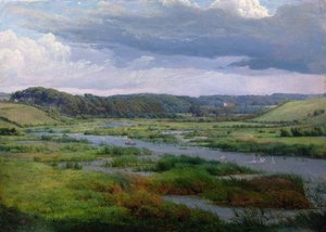 Landskab nær Ribe, Danmark